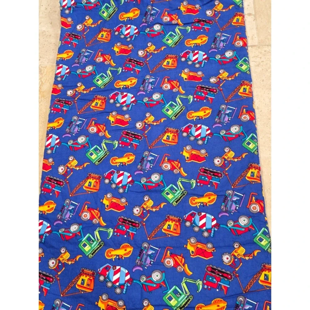 Handmade Nap‎ Mat Built-in Pillow Kids Toddlers Construction Trucks Roll Up